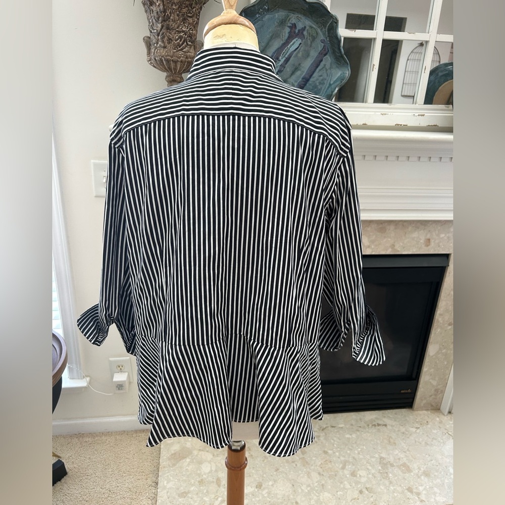 Ralph Lauren Black and White Striped Shirt - Picture 6 of 7